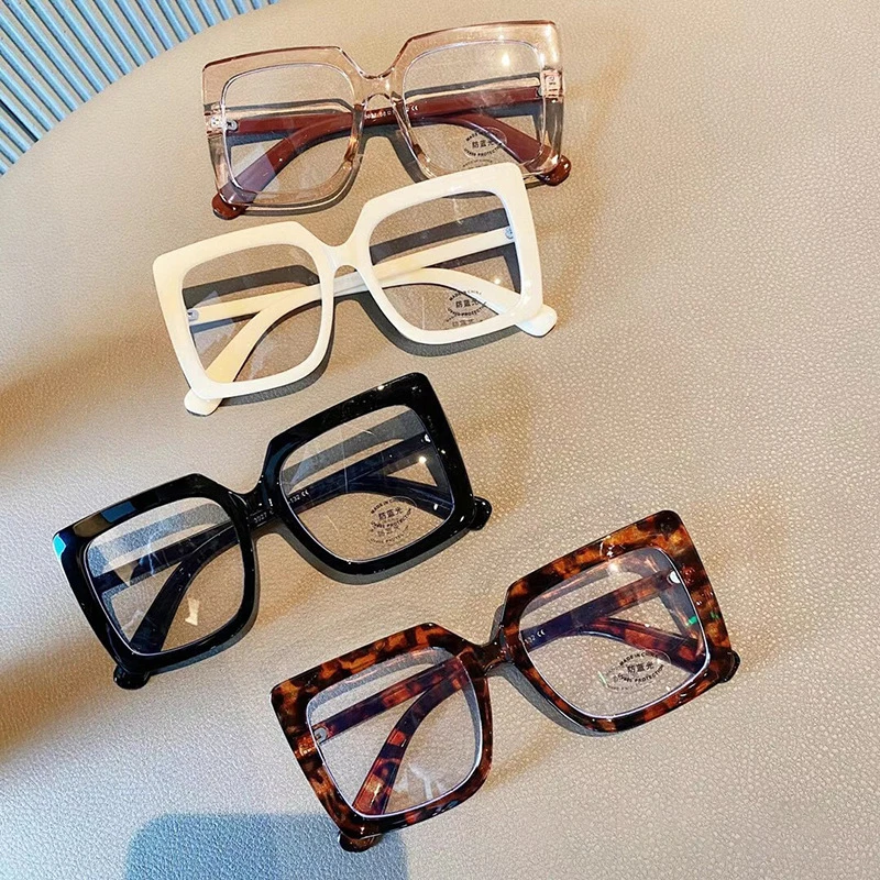 Big Square Anti Blue Light Glasses Women’s Glasses 2023 Trend Computer Goggles Glasses Transparent Optical Spectacle Eyeglass