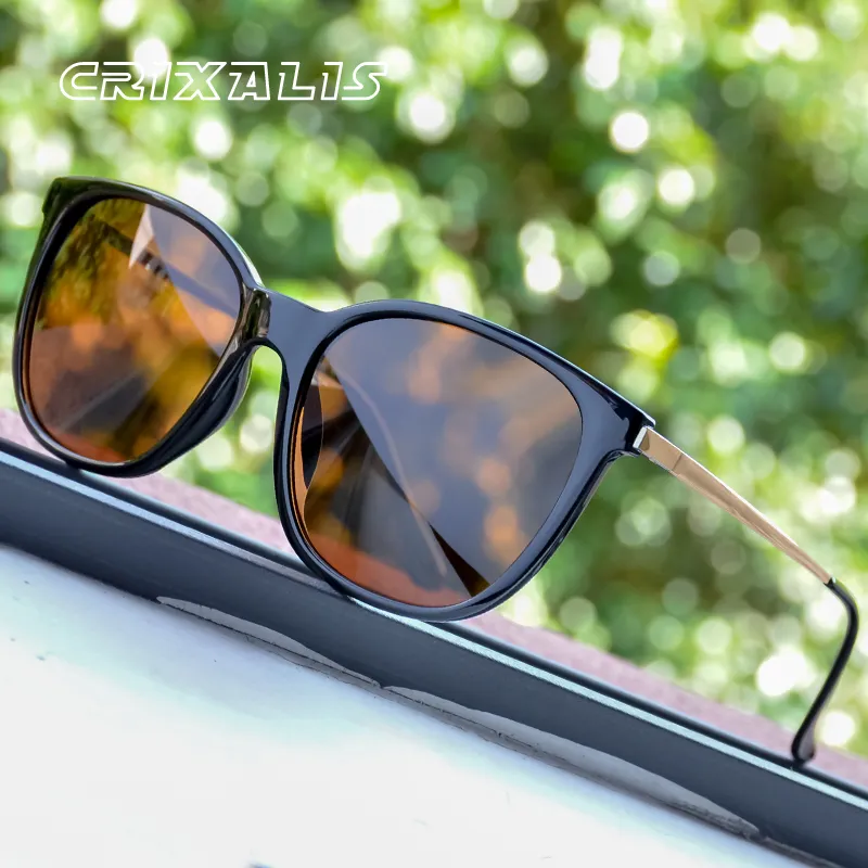 CRIXALIS Vintage Women’s Sunglasses Polarized Classic Anti Glare Driving Sun Glasses For Men Luxury Brand Designer Shades Female