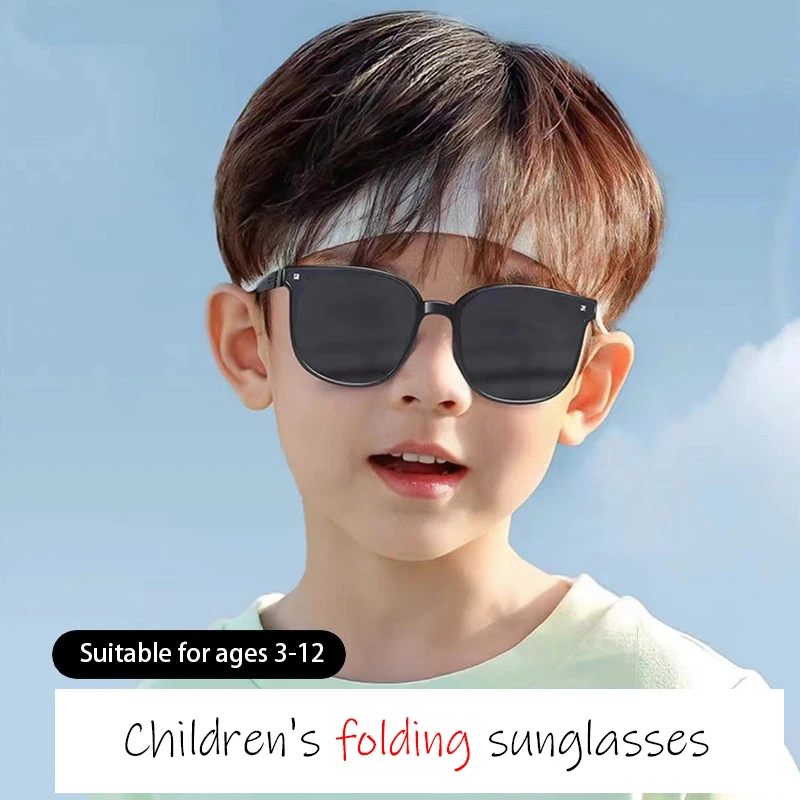 Children’s Sunglasses Folding Sunglasses Anti UV Boys and Girls Sunglasses Fashion Big Kids Sunglasses