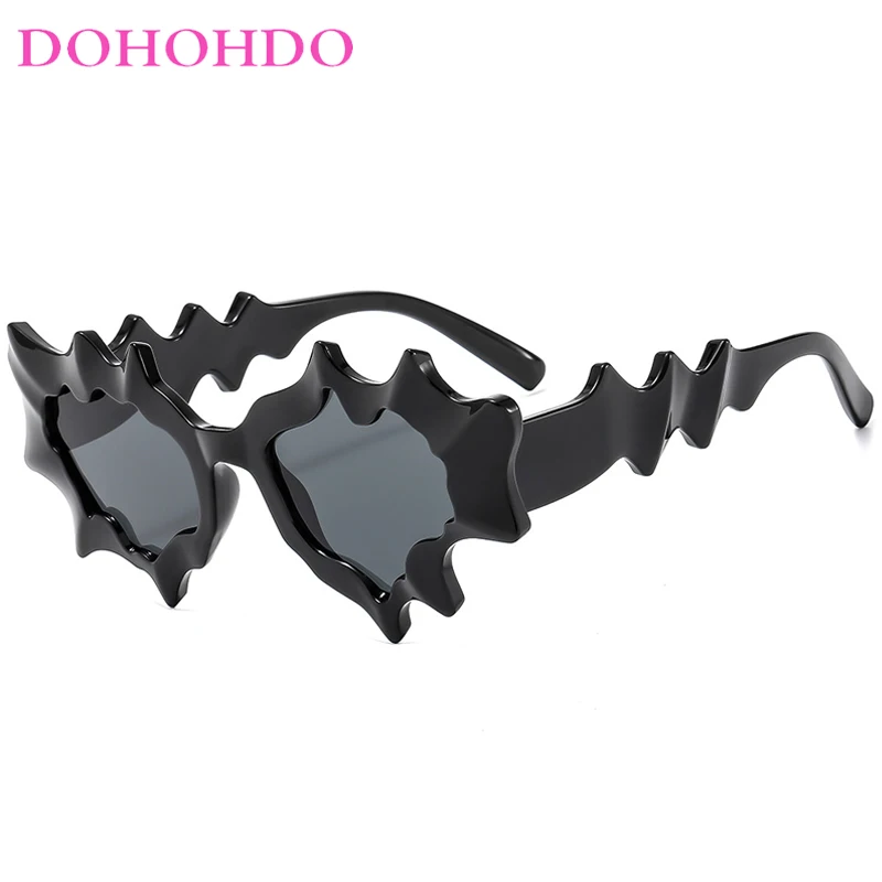 DOHOHDO Fashion Y2K Punk Sunglasses Women Men Luxury Brand Trendy Irregular Cay Eye Sun Glasses Ladies Steampunk Eyewear Shades