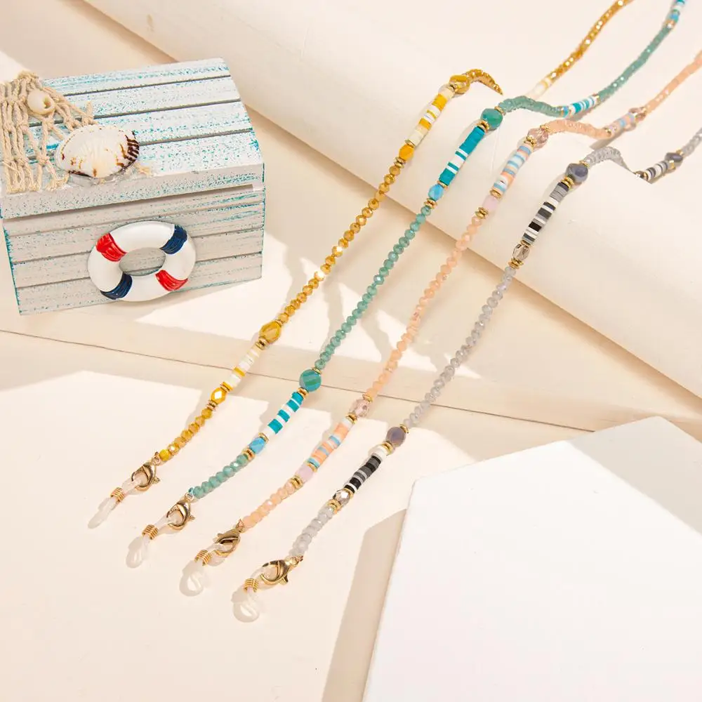 Fashion Beaded Masks Anti-drop Chain Crystal Hanging Chain Neck Strap Anti-lost Hanging Necklace Glasses Chain Eyeglass Lanyard