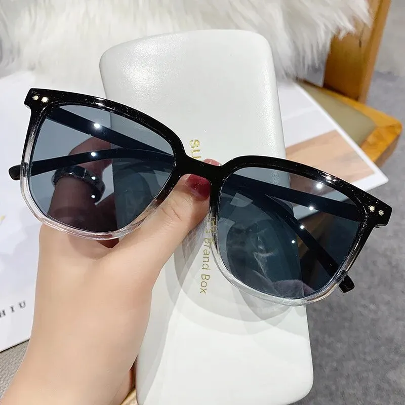 Fashionable Multi-edged Trendy Sunglasses Women Polarized Sun Glasses Full Frame Pc Lens Strong Personality Black Grey Lens