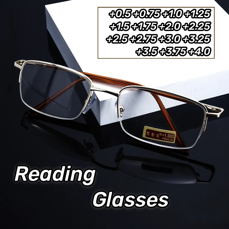Men Large Frame Glasses High Definition Eye Protection Reading Glasses Anti-Blue Light Anti-radiation Presbyopia Eyewear