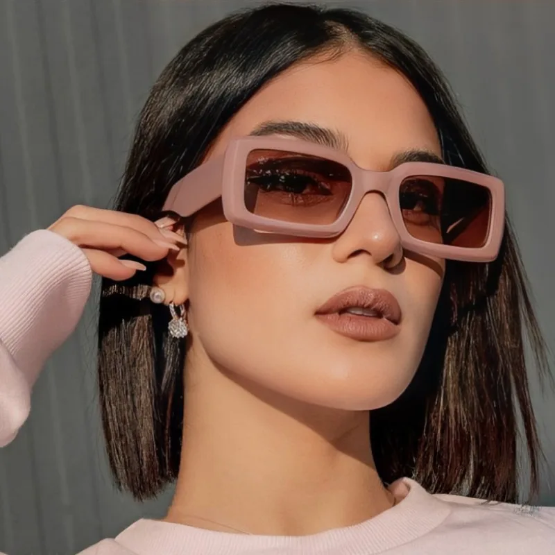 New Small Rectangular Women’s Sunglasses Women Vintage Brand Sun Glasses Fashion Outdoor Street Photo Glasses UV400 Eyewear