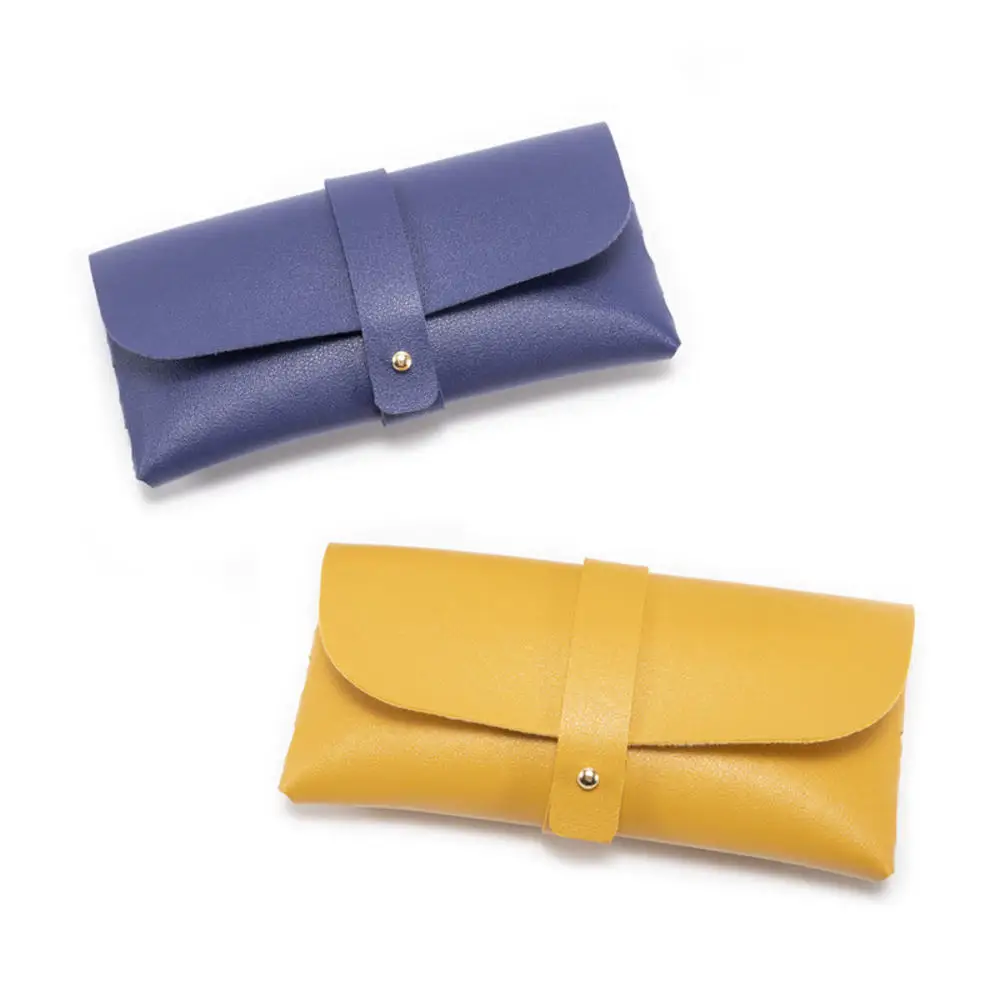New Soft Pu Leather Glasses Bag Fashion Glasses Protective Case Women Men Portable Sunglasses Boxes Eyewear Accessories