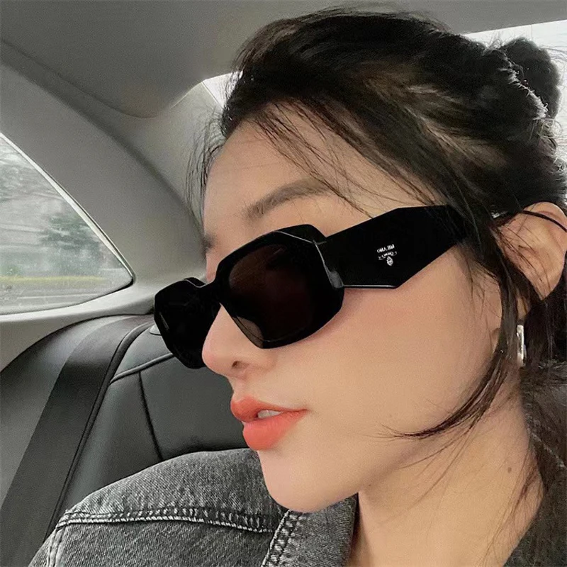 Vintage Polygon Square Sunglasses Women Men Brand Designer Metal Hinge Fashion Eyewear Gradient Lenses Outdoor For Gifts