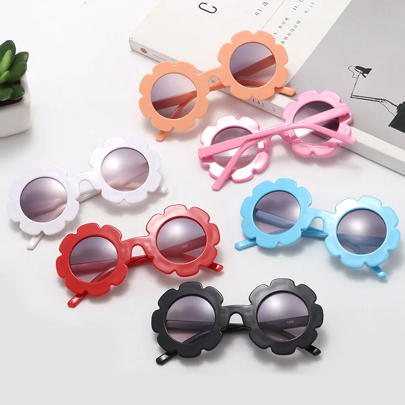 children’s glasses plastic frame decorative glasses small flower lens baby fashion Korean plastic sunglasses