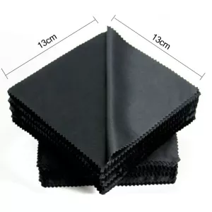 20 pcs/lot Black Microfiber Sunglasses Eyeglasses Cleaning Cloth 13*13cm Glasses Eyewear Clean Lens Cloth Accessories