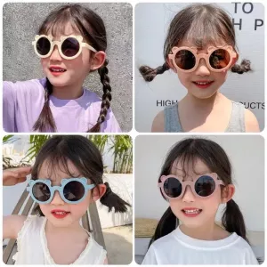 2022 Cute Cartoon Bear Ears Kids Sunglasses Boy Girl Child Sun Glasses Vintage Children Sunglasses UV Protection Shades Eyewear