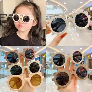 Children Sunglasses Uv Protection Sun Protection Boys Girls Fashionable Trendy Baby Eyeglasses Round Frame Full Frame