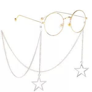 Fashion Women Eyeglass Chain Hollow Star Pearl Beaded Sunglasses Reading Glasses Lanyard Eyewear Holder Neck Strap Rope New