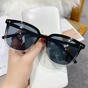 Fashionable Multi-edged Trendy Sunglasses Women Polarized Sun Glasses Full Frame Pc Lens Strong Personality Black Grey Lens