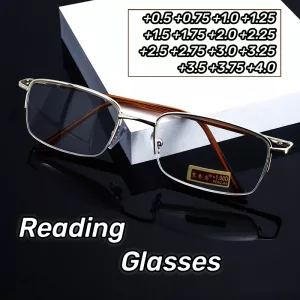 Men Large Frame Glasses High Definition Eye Protection Reading Glasses Anti-Blue Light Anti-radiation Presbyopia Eyewear