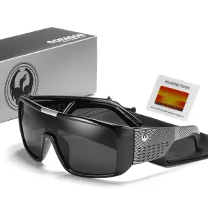 New Windproof Shield Frame Polarized Sunglasses Men Sport Goggle Over Size Dragon Sun Glasses DOMO Women Fishing Eyewear UV400