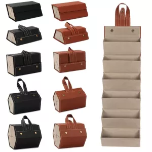 Portable Glasses Organizer 2/3/4/5/6 Multi-slot Eyeglasses Storage Display Travel Sunglasses Case Folding Eyewear Accessories