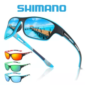SHIMANO Outdoor Cycling Fishing Polarized Glasses UV400 Retro Driving Sports Fishing Sunglasses Men